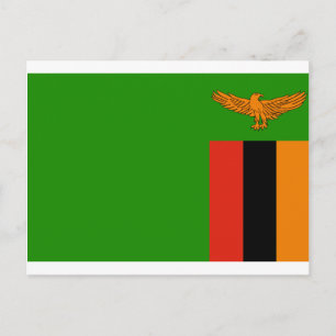vlag van zambia briefkaart