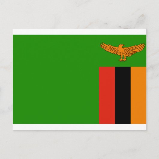 vlag van zambia briefkaart (Voorkant)