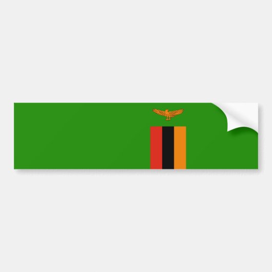 Vlag van Zambia Bumpersticker (Voorkant)
