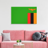 Vlag van Zambia Canvas Afdruk (Insitu (Woonkamer))