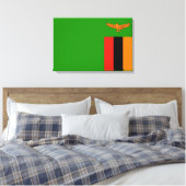 Vlag van Zambia Canvas Afdruk (Insitu (Slaapkamer))