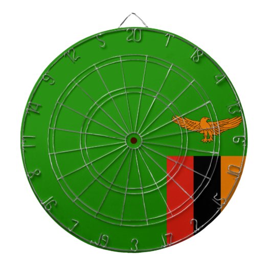Vlag van Zambia Dartbord (Voorkant)