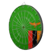 Vlag van Zambia Dartbord (Voorkant Rechts)