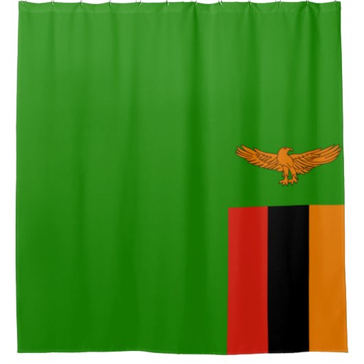 Vlag van Zambia Douchegordijn (Voorkant)