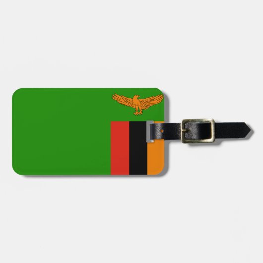 Vlag van Zambia Easy ID Personal Bagagelabel (Voorkant horizontaal)