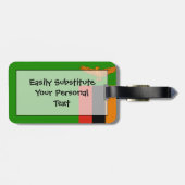 Vlag van Zambia Easy ID Personal Bagagelabel (Achterkant horizontaal)