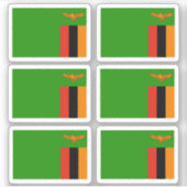 Vlag van Zambia - een collectie Sticker (Voorkant)