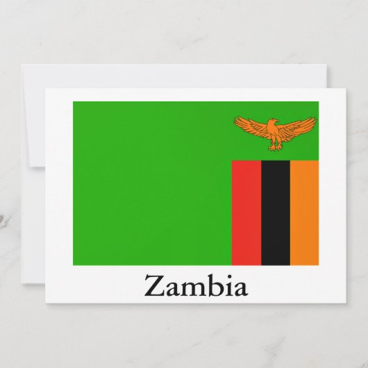 Vlag van Zambia Feestdagenkaart (Voorkant)