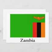 Vlag van Zambia Feestdagenkaart (Voorkant / Achterkant)