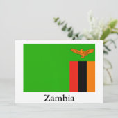 Vlag van Zambia Feestdagenkaart (Staand voorkant)