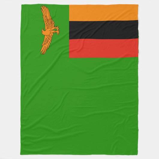 Vlag van Zambia Fleece Deken (Voorkant)