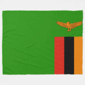 Vlag van Zambia Fleece Deken (Voorkant (Horizontaal))