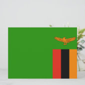 Vlag van Zambia Kaart (Staand voorkant)