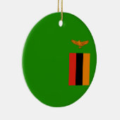 Vlag van Zambia Keramisch Ornament (Rechts)