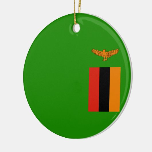 Vlag van Zambia Keramisch Ornament (Links)