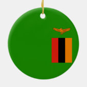 Vlag van Zambia Keramisch Ornament (Achterkant)