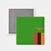 Vlag van Zambia Magneet (Voorkant / Achterkant)