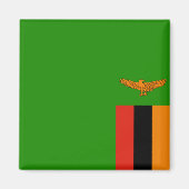 Vlag van Zambia Magneet (Voorkant)