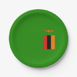 Vlag van Zambia Papieren Bordje