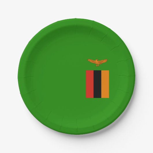 Vlag van Zambia Papieren Bordje (Voorkant)