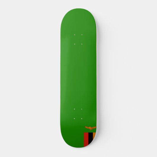 Vlag van Zambia Persoonlijk Skateboard (Voorkant)