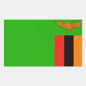 Vlag van Zambia Rechthoekige Sticker (Voorkant)