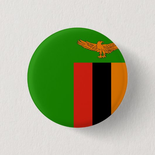 Vlag van Zambia Ronde Button 3,2 Cm (Voorkant)