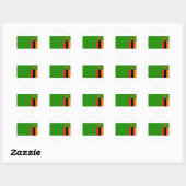 Vlag van Zambia Ronde Sticker (Vel)