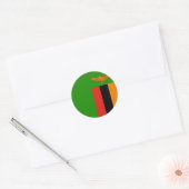 Vlag van Zambia Ronde Sticker (Envelop)