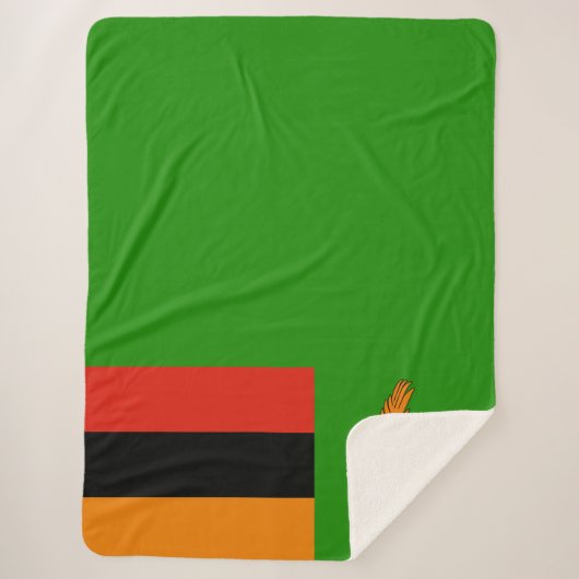 Vlag van Zambia Sherpa Deken (Voorkant)