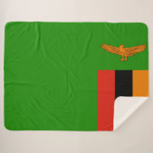 Vlag van Zambia Sherpa Deken (Voorkant (horizontaal))