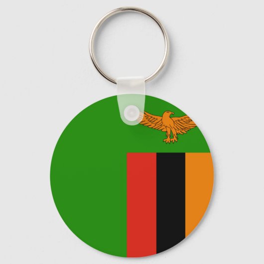 vlag van zambia sleutelhanger (Voorkant)