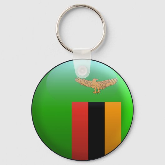 Vlag van Zambia Sleutelhanger (Voorkant)