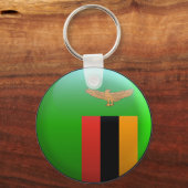 Vlag van Zambia Sleutelhanger (Voorkant)