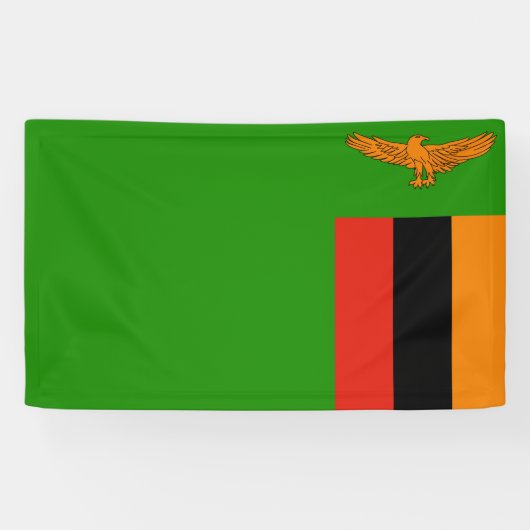Vlag van Zambia Spandoek (Horizontaal)