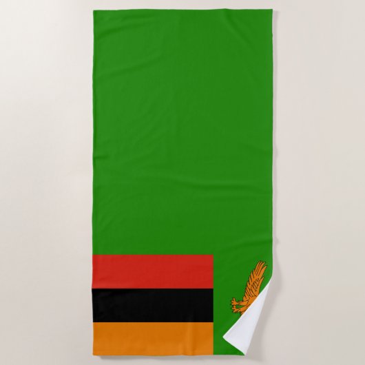Vlag van Zambia Strandlaken (Voorkant)