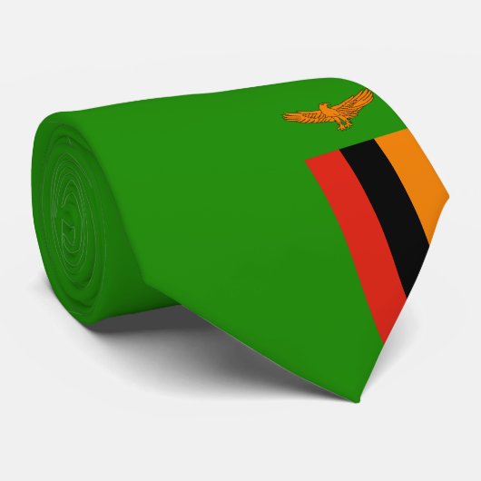 Vlag van Zambia Stropdas (Opgerold)