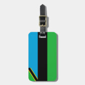 Vlag van Zanzibar Bagagelabel (Voorkant verticaal)