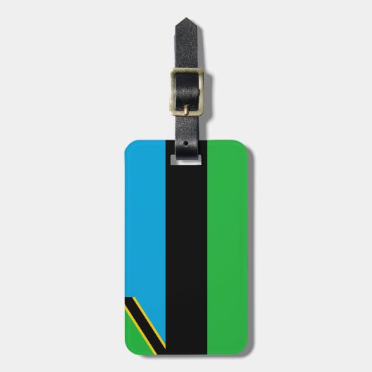 Vlag van Zanzibar Bagagelabel (Voorkant verticaal)