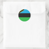 Vlag van Zanzibar Ronde Sticker (Tas)