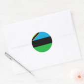 Vlag van Zanzibar Ronde Sticker (Envelop)