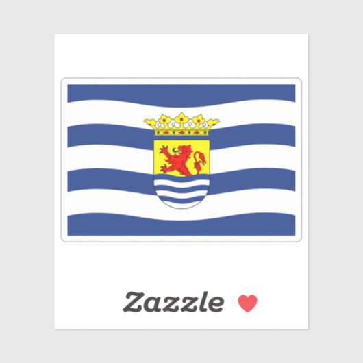 Vlag van Zeeland, Nederland Sticker (Vel)