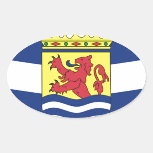 Vlag van Zeeland Ovale Sticker