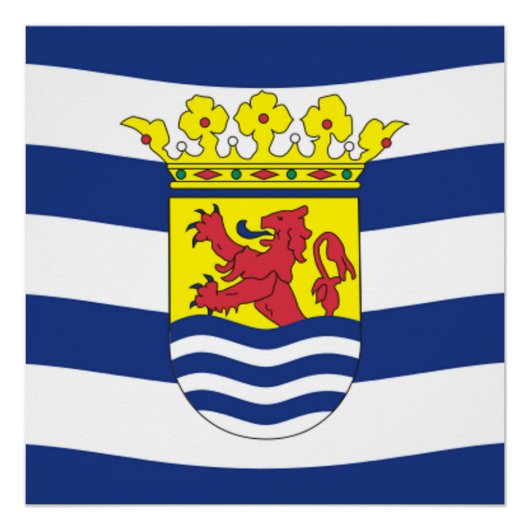 Vlag van Zeeland Poster (Voorkant)