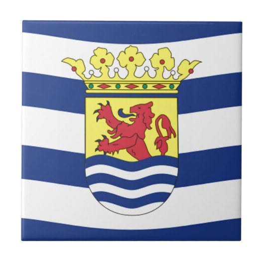 Vlag van Zeeland Tegeltje (Voorkant)