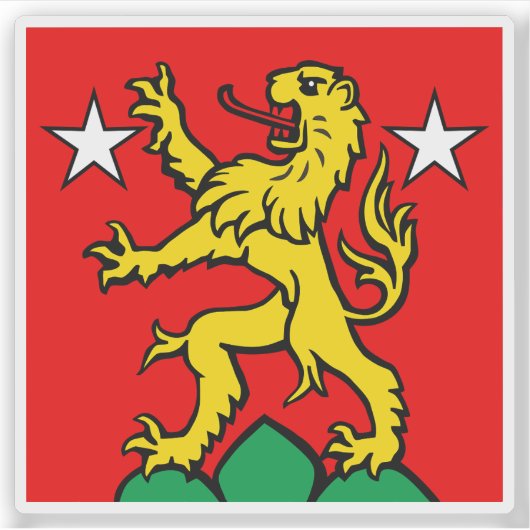 Vlag van Zermatt, Zwitserland Sticker (Voorkant)