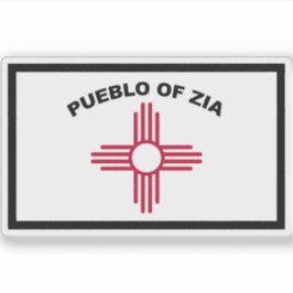 Vlag van Zia Pueblo volkeren, Verenigde Staten Sticker