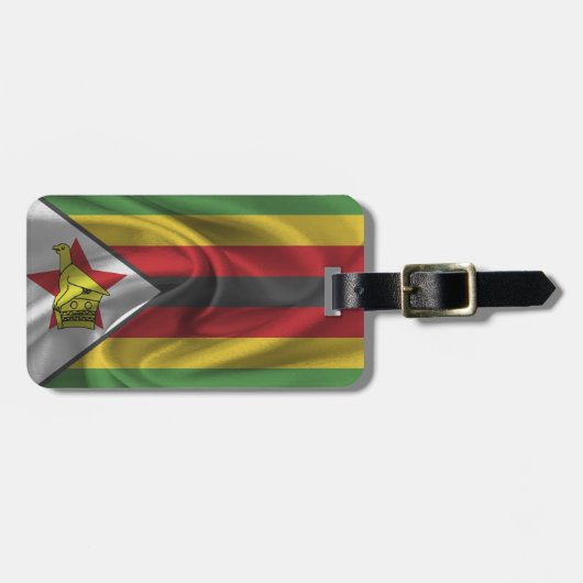 Vlag van Zimbabwe Bagagelabel (Voorkant horizontaal)