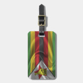 Vlag van Zimbabwe Bagagelabel (Voorkant verticaal)
