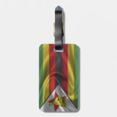 Vlag van Zimbabwe Bagagelabel (Achterkant verticaal)